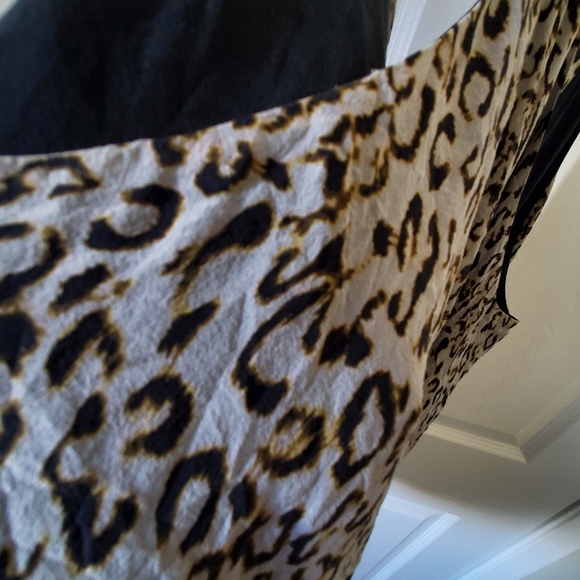 Rory Beca Silk Cheetah Print White V Neck Racerback Tank Top Women's Size Small - Picture 6 of 6